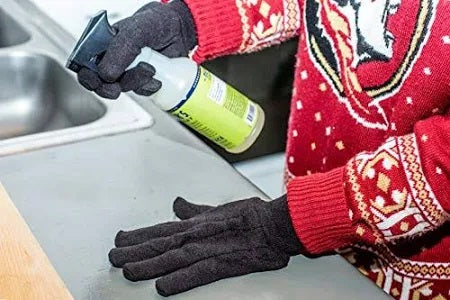 Heavy Weight 9OZ. Cotton Brown Jersey Work Gloves, Knit Wrist, 6 Pair (Medium)