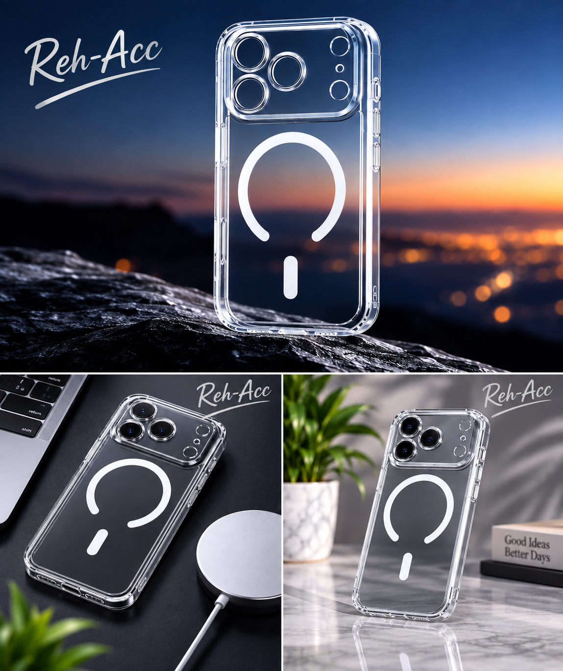 Clear Magnetic Case For Iphone 17 / 18 Pro and Pro Max